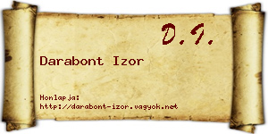 Darabont Izor névjegykártya